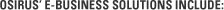 Osirus' E-Business Solutions Include